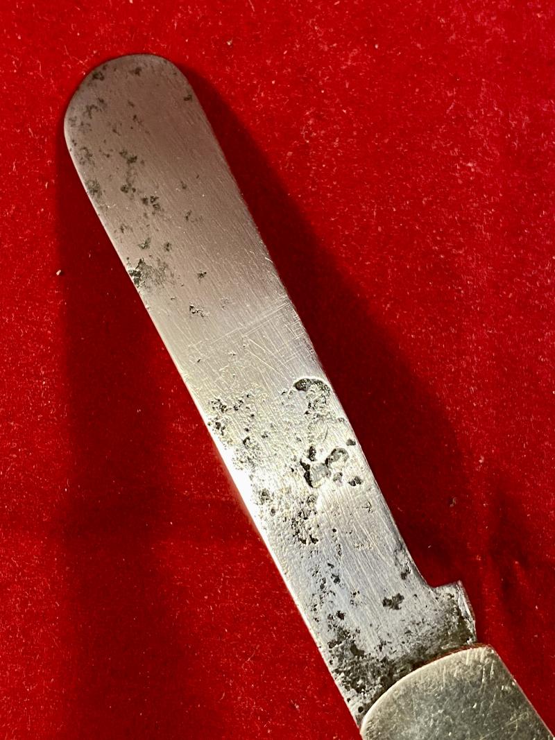 Scarce Antique Folding Ink Palette Knife by John Petty & Sons, Sheffield – Advertising A.B. Fleming & Co. Ltd