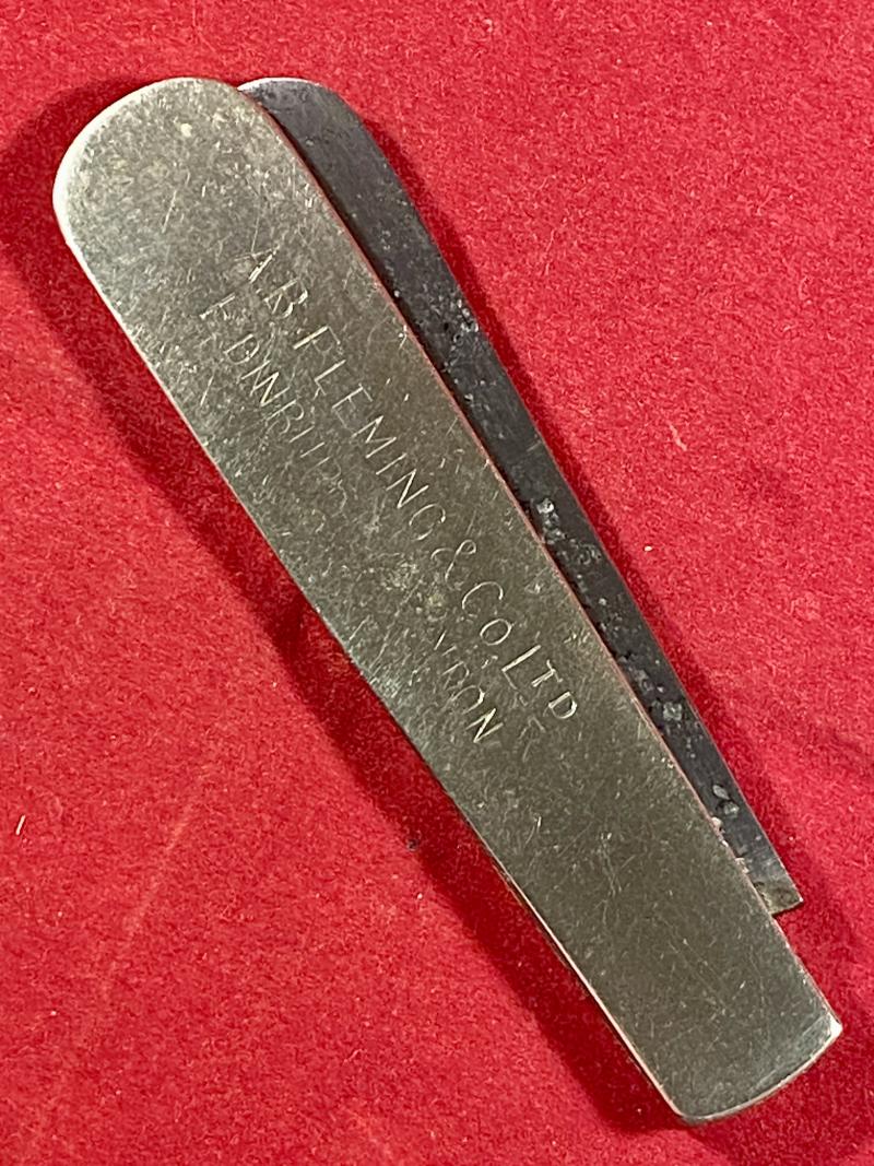 Scarce Antique Folding Ink Palette Knife by John Petty & Sons, Sheffield – Advertising A.B. Fleming & Co. Ltd