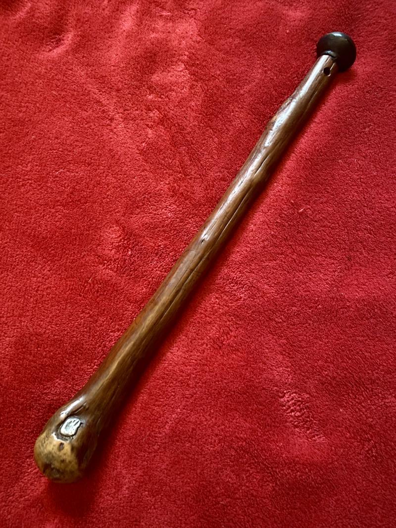 Antique Wooden Trench Raiding Club with Internal Lead Weighted Tip