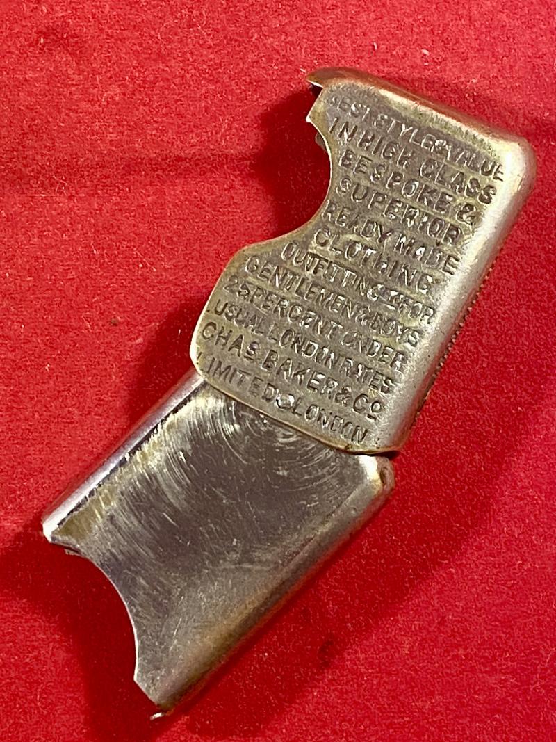 Rare Victorian Plated Brass Vesta Case made by Thomas Turner & Company for Charles Baker & Company's Stores c1885