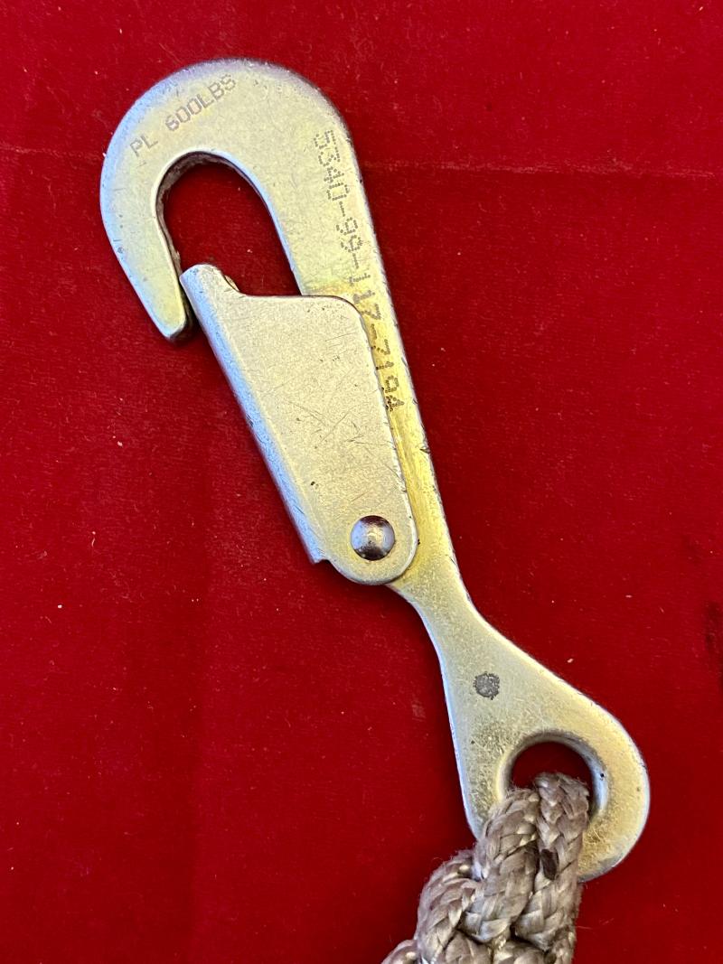 Vintage British Military Three-Piece Stainless Steel Clasp Knife by Brooks & Hardwidge dated 1999 with Braided Lanyard and Snap Hook