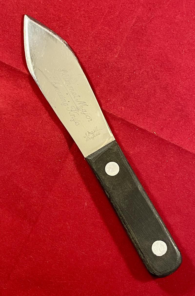 Vintage Plummet Major Throwing Knife by J. Nowill and Sons Sheffield with Leather Sheath