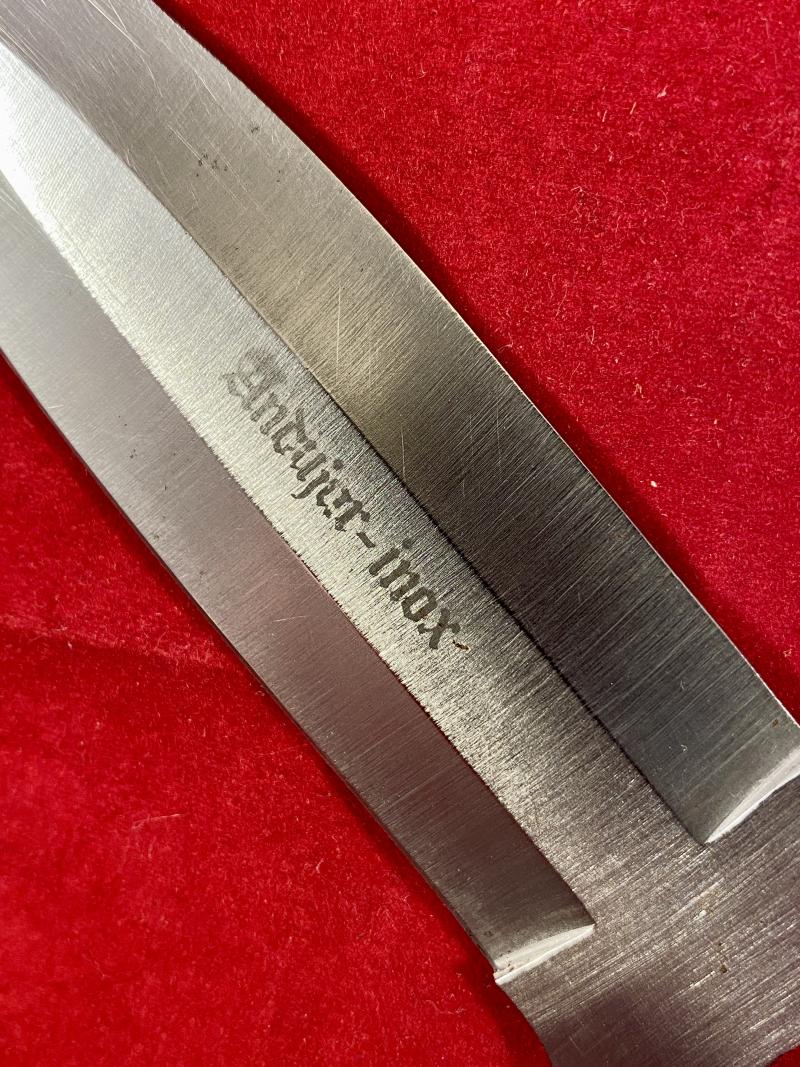 Vintage Throwing Knife by Andujar of Spain with a Camouflage Sheath