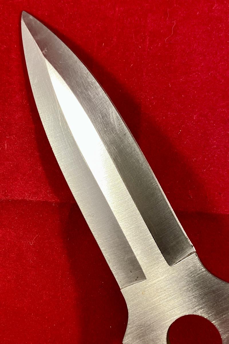 Vintage Throwing Knife by Andujar of Spain with a Camouflage Sheath