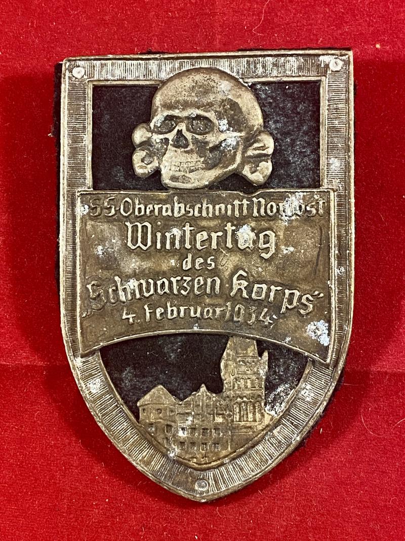 German WWII Waffen SS 1934 Wintertag Badge