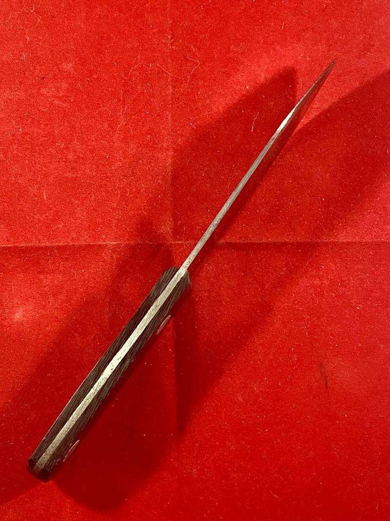 Vintage Plummet Major Throwing Knife by J. Nowill and Sons Sheffield with Leather Sheath