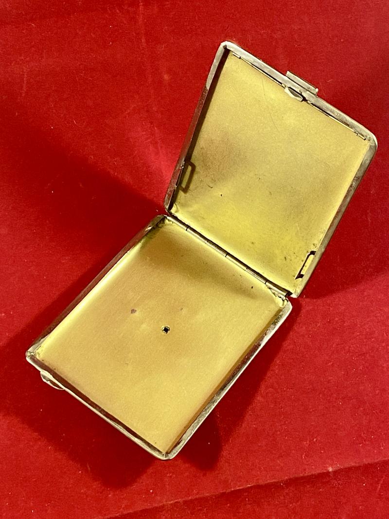 WW2 German Cigarette Case fitted with a WW2 Deutsches Jungvolk DJ Membership Badge