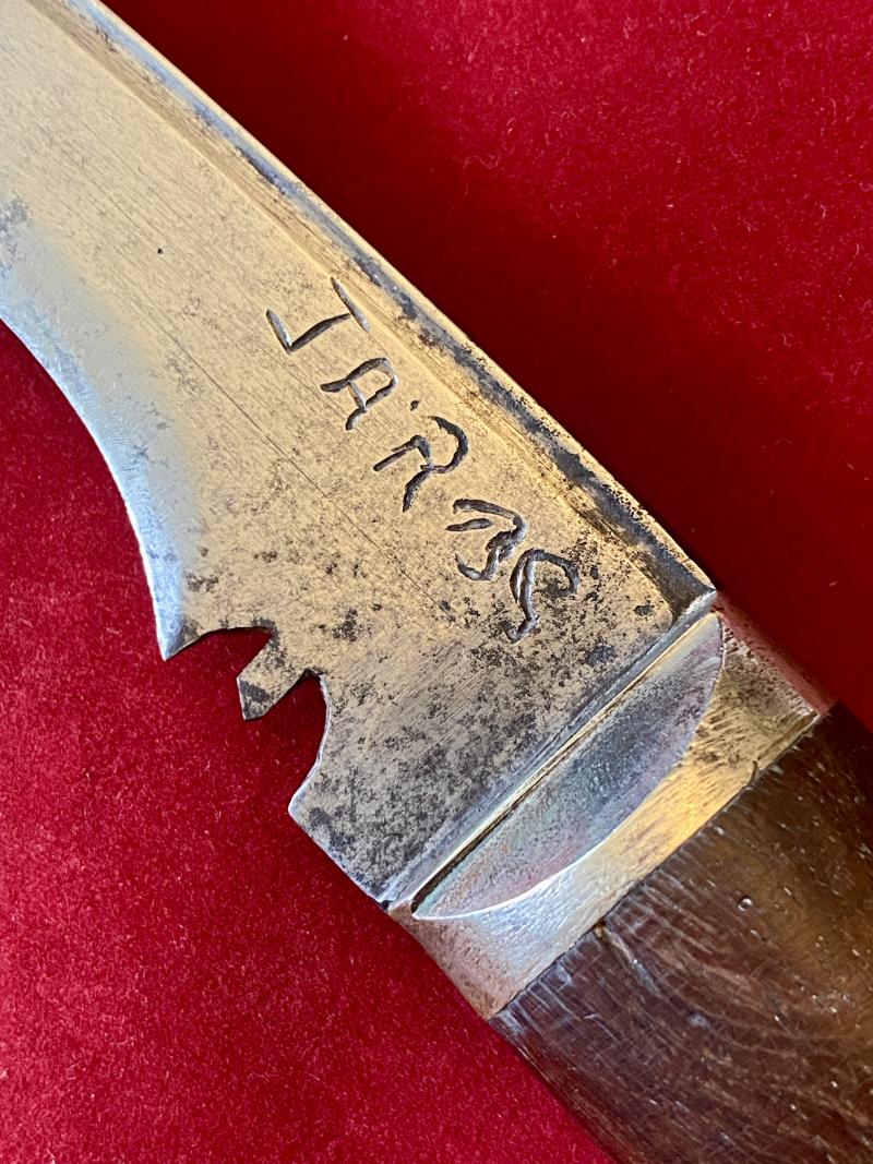 Fine WW1 Period MK1 Kukri with Blade Engraved “JARBS”