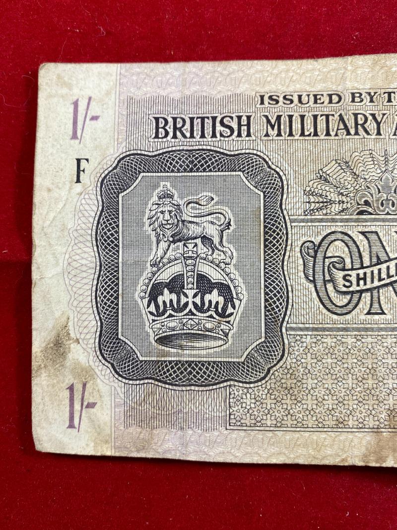 WW2 British Military Authority 1 Shilling Note Series F circa 1942