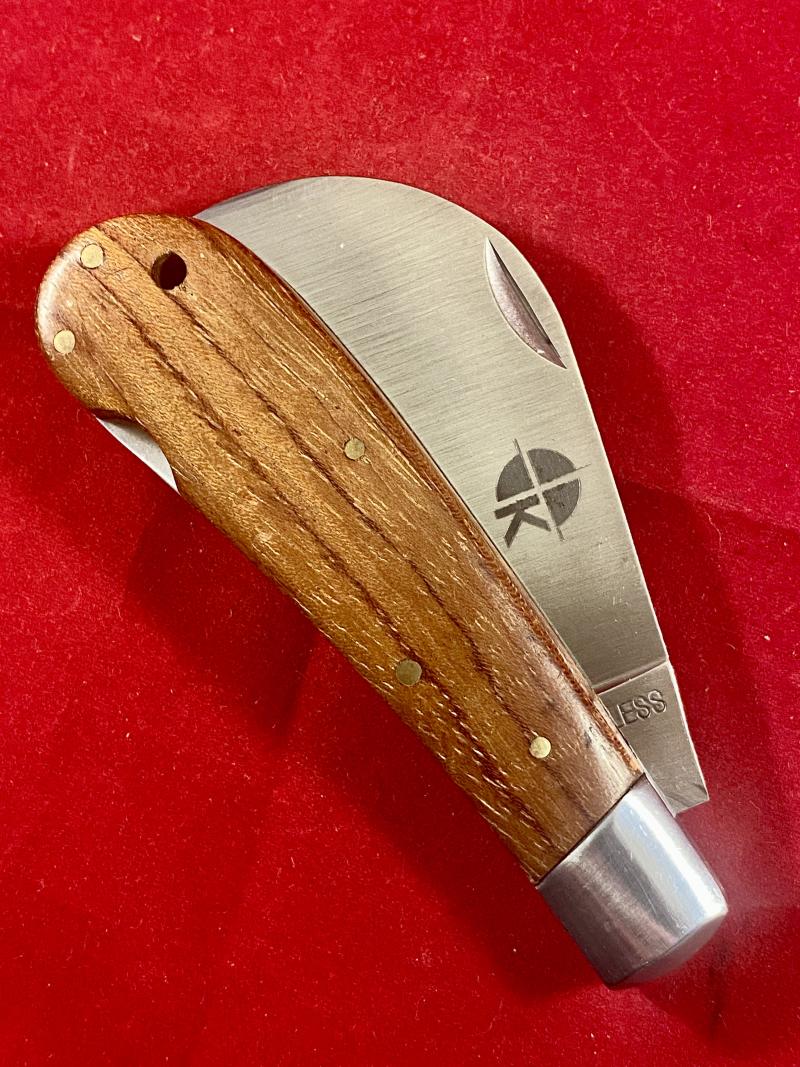 Mint Stainless Steel Pruning Knife with Oak Grips