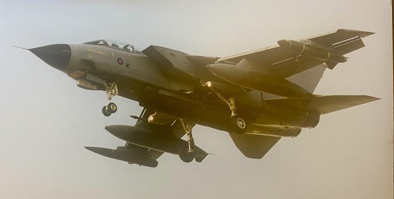 Large 30” x 20” Photo on Card of RAF Panavia Tornado GR.1B ZA471 in Flight