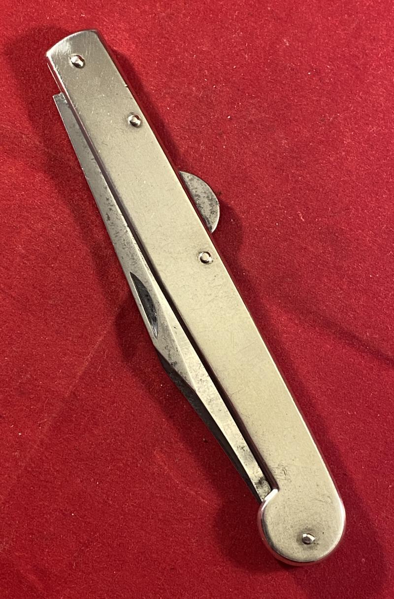 Extra Photos of Rare Model P. 435 'Sport' Knife with Nickel Silver Grip and Locking Clip Point Blade by Joseph Rodgers & Sons c1880