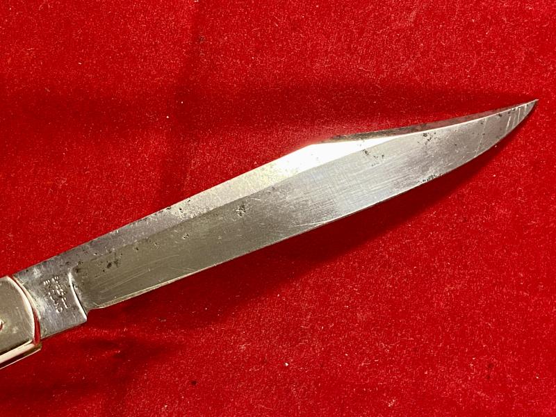 Rare Model P. 435 'Sport' Knife with Nickel Silver Grip and Locking Clip Point Blade by Joseph Rodgers & Sons c1880