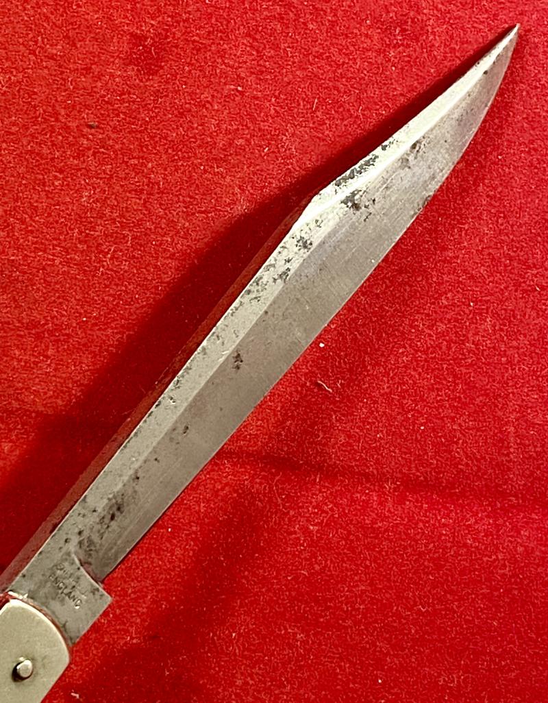 Rare Model P. 435 'Sport' Knife with Nickel Silver Grip and Locking Clip Point Blade by Joseph Rodgers & Sons c1880