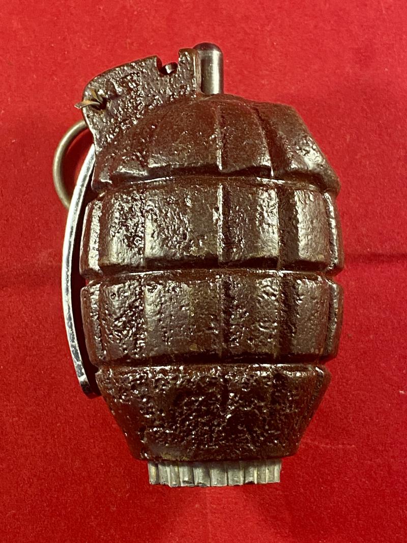 INERT WW2 No.36M Mk I British Mills Grenade by JP&S Ltd with a base plug by RBD dated 1941
