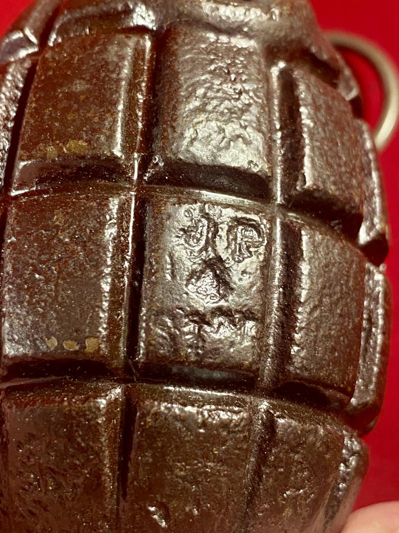INERT WW2 No.36M Mk I British Mills Grenade by JP&S Ltd with a base plug by RBD dated 1941