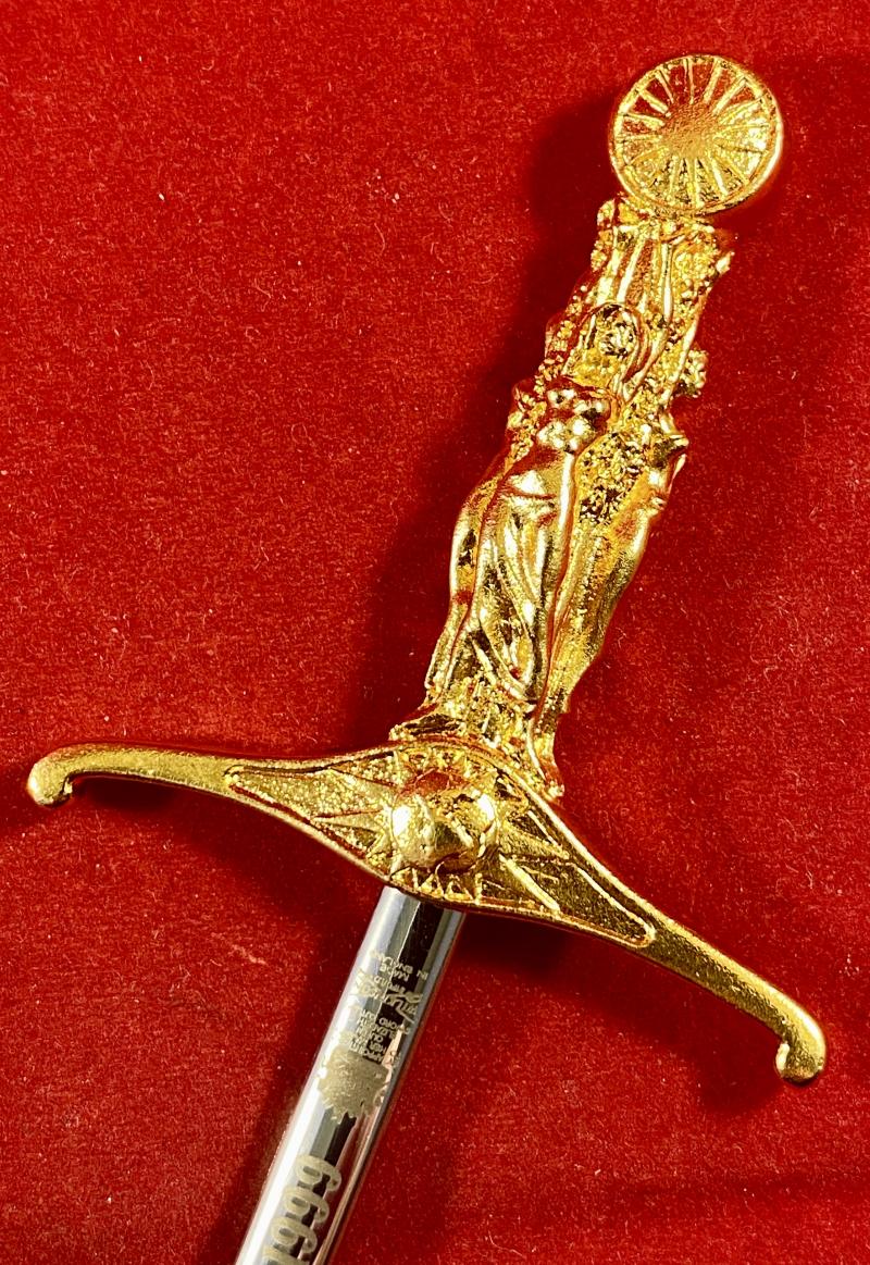 Rare Dual Commemorative “Wilkinson Sword Ltd. Cramlington 1963-1999” and “WORLD PEACE FOR THE THIRD MILLENNIUM” Miniature Sword by Wilkinson Sword – Mint in Box