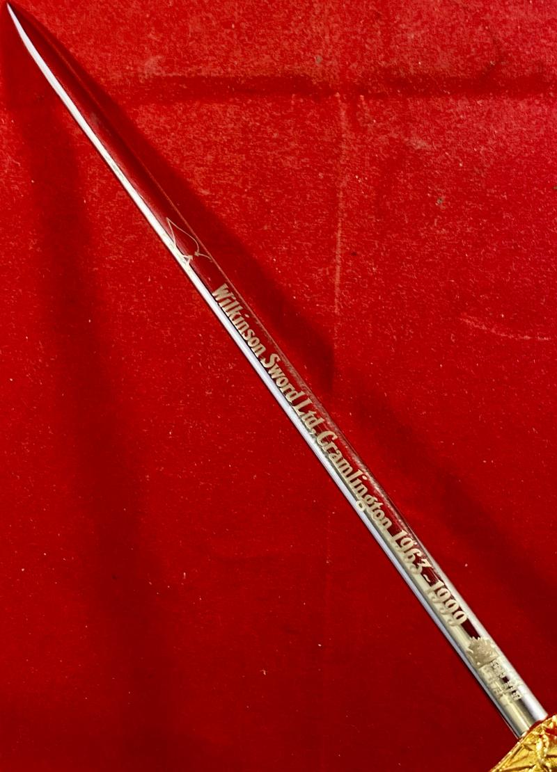 Rare Dual Commemorative “Wilkinson Sword Ltd. Cramlington 1963-1999” and “WORLD PEACE FOR THE THIRD MILLENNIUM” Miniature Sword by Wilkinson Sword – Mint in Box