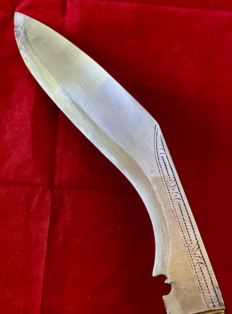 Fine WW2 “Bring Back” Burma Kukri Knife with Carved Horn Grip c1945