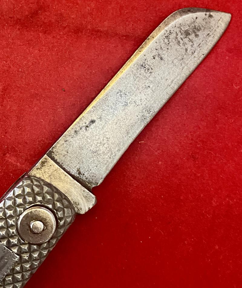 WW2 Period Royal Navy Admiralty Pattern 301B Alloy Scales Clasp Knife by Harrison Fisher & Co Ltd of Sheffield – Named to C. Clayton