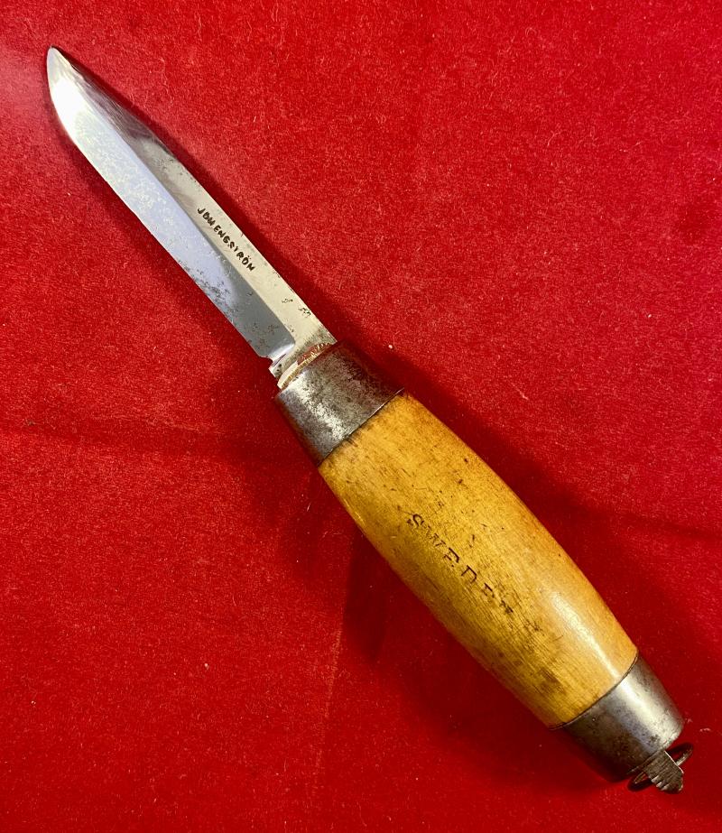 Fine Antique Swedish Barrel Knife by Johan Engström of Eskilstuna