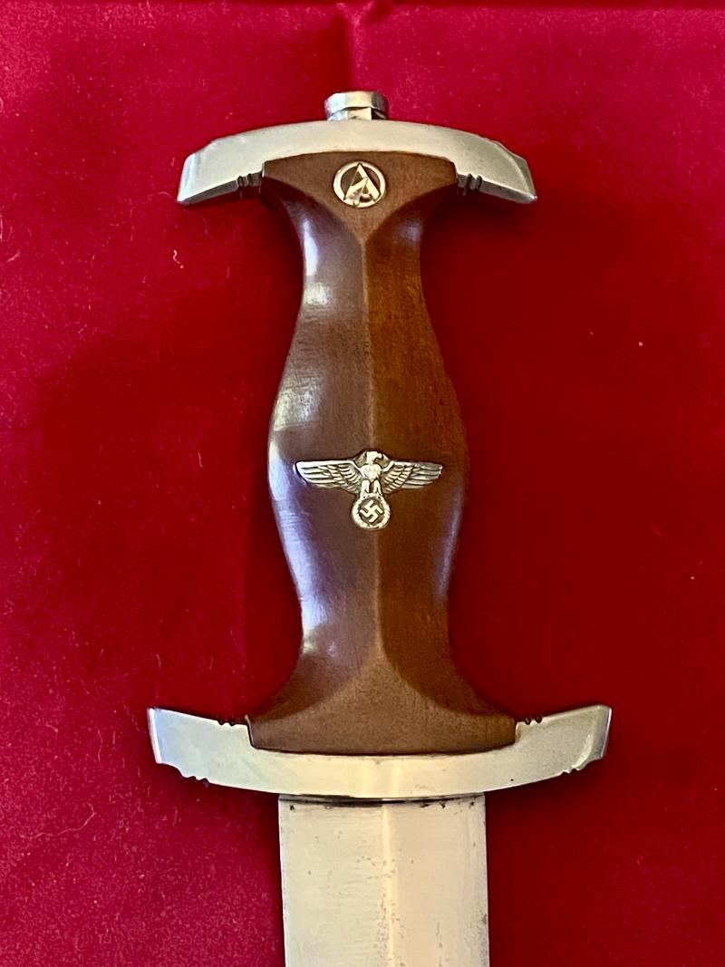 Near Mint WW2 German SA Dagger by the Scarce Maker CARL HEIDELBERG of Solingen, with Original Hanger by Assmann