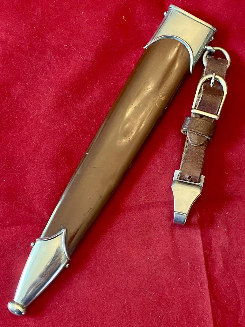 Near Mint WW2 German SA Dagger by the Scarce Maker CARL HEIDELBERG of Solingen, with Original Hanger by Assmann