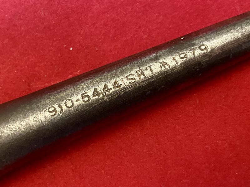 Unusual British Royal Navy “Ropework Set” Consisting of a Deck Knife and Marlin Spike with a hard Buff Leather Sheath c1979