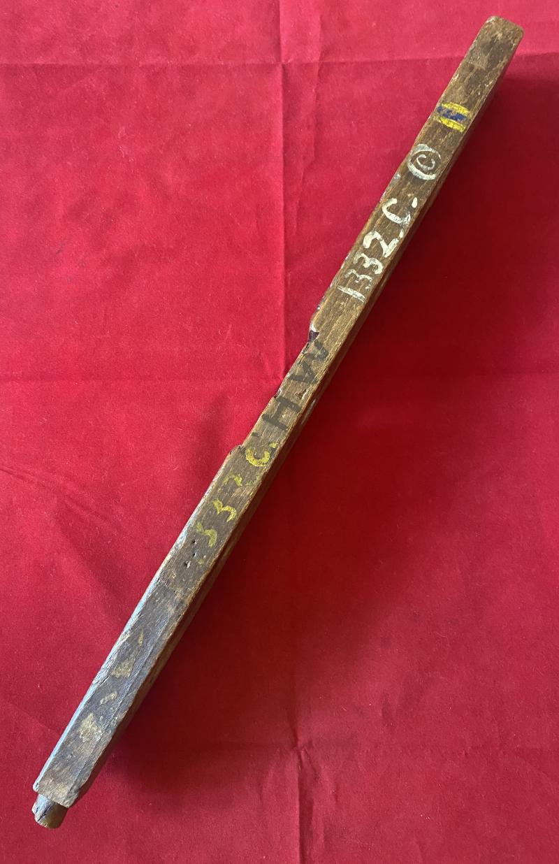 Unique WW2 British POW Hand Carved Wooden “Arm of a Chair” linked to the Royal Artillery