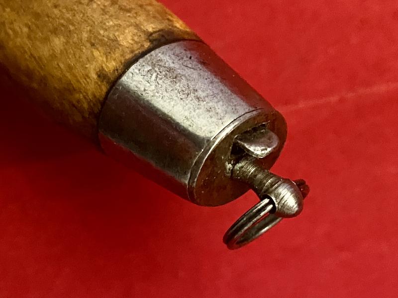 Miniature Antique Swedish Curly Birch Barrel Knife by Aktiebolaget Pontus Holmberg of Eskilstuna