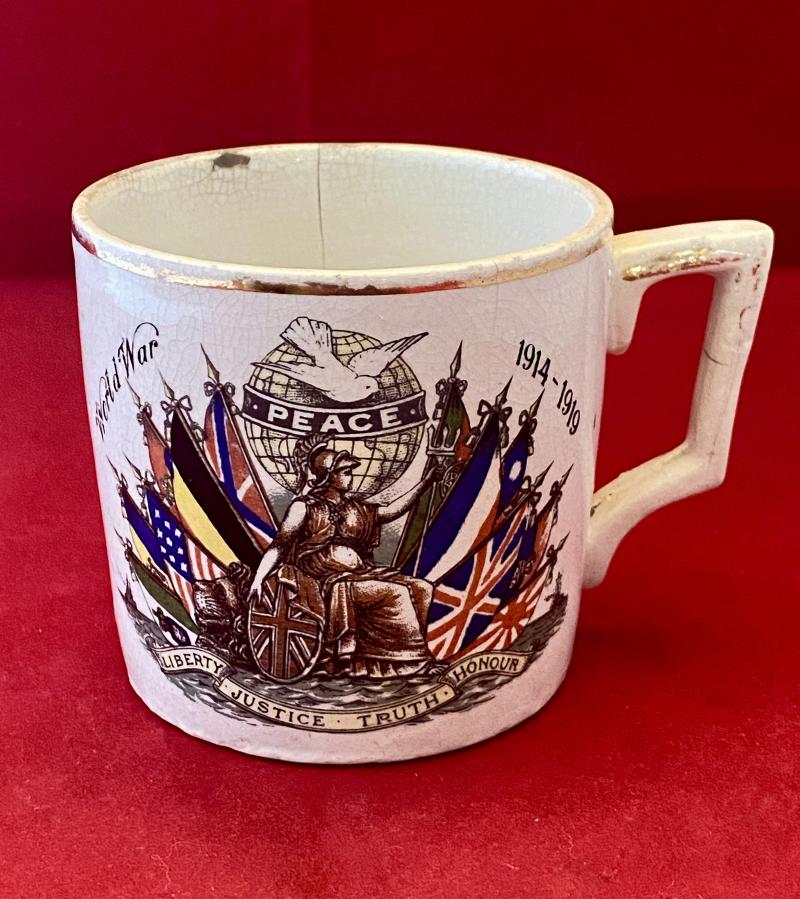 WW1 – White China 1914-1919 Peace Mug - Liberty Justice Truth Honour