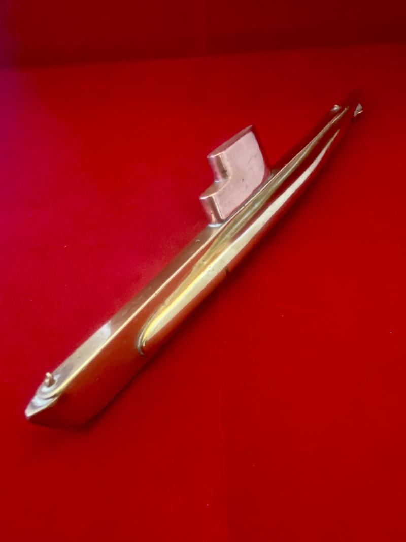 Impressive 11.5” WW2 Period Brass and Copper Trench Art Model of a British “T” Class Submarine