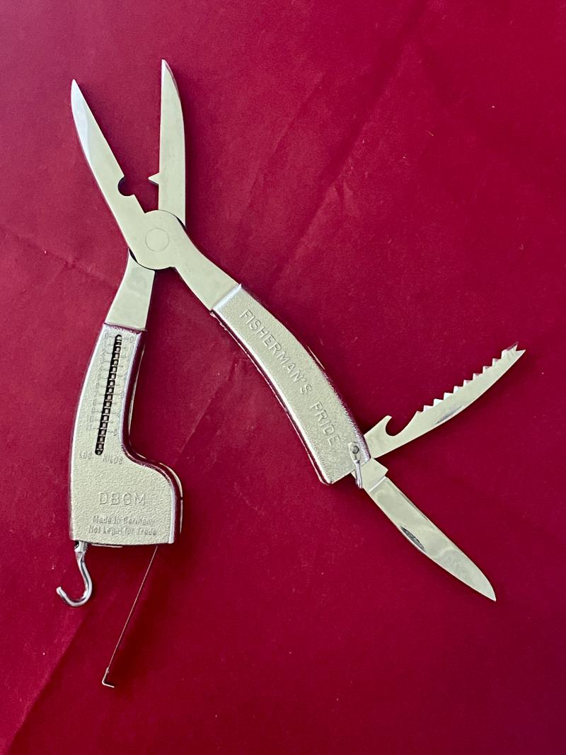 Mint “Fisherman’s Pride” Multi-Function German Fishing Pliers with Cardboard Box c1960