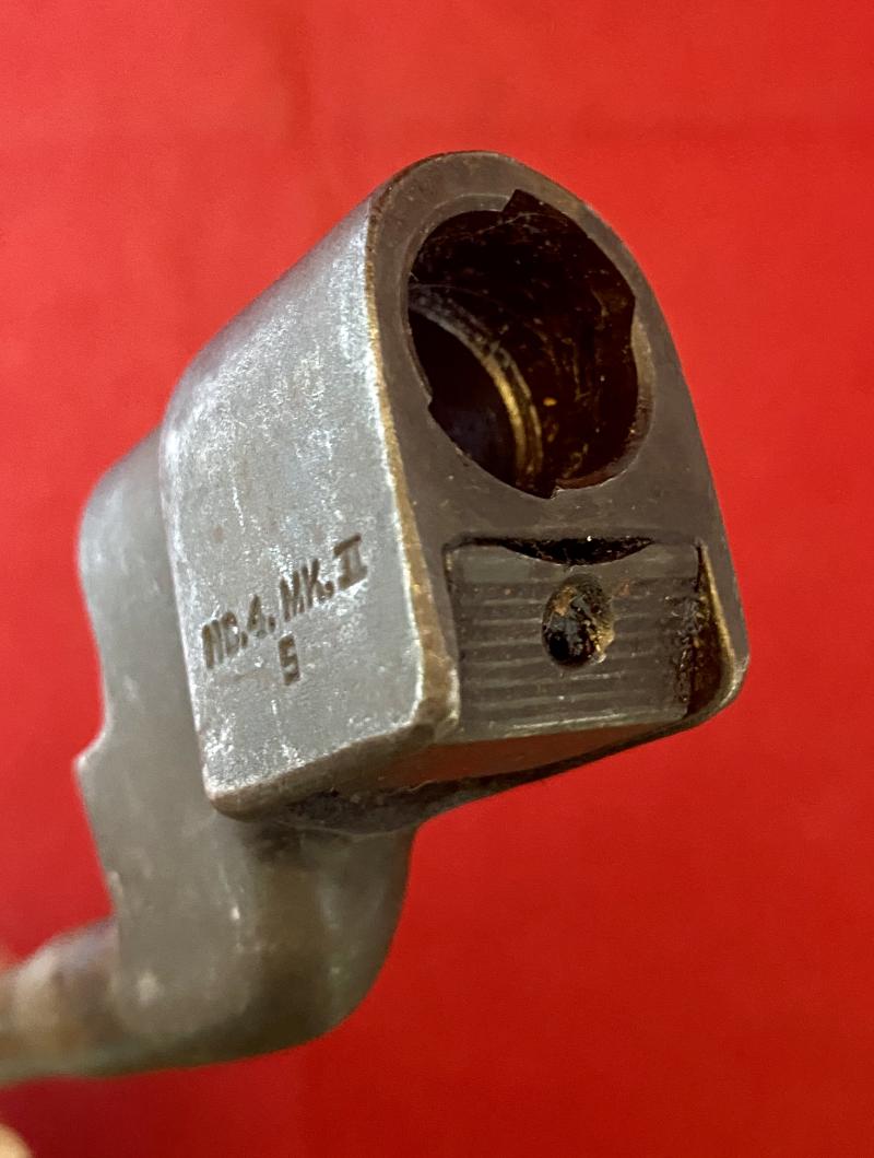 WW2 British Army No.4 Mk. II Spike Bayonet by the Savage Stevens Co. USA with a Metal Scabbard