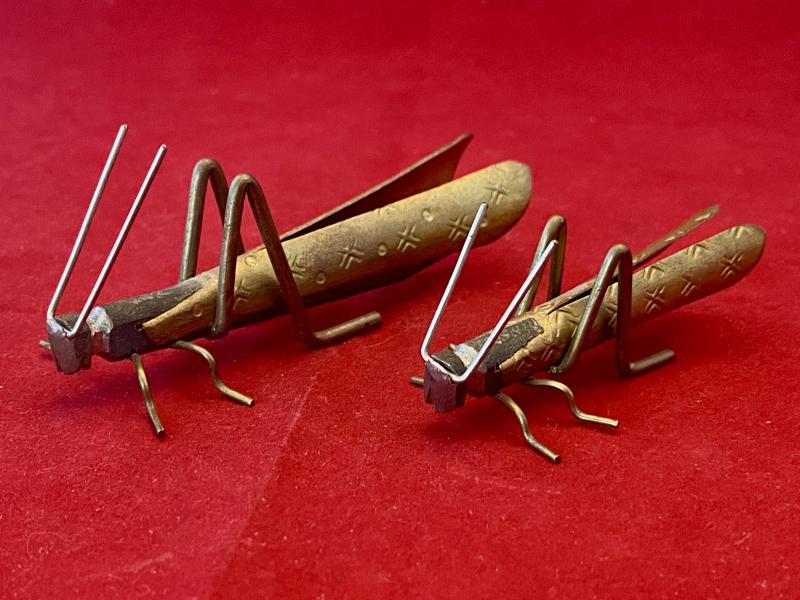 Unusual Pair of WW2 Trench Art Models of Locusts linked to the WW2 American M22 “Locust” Tank