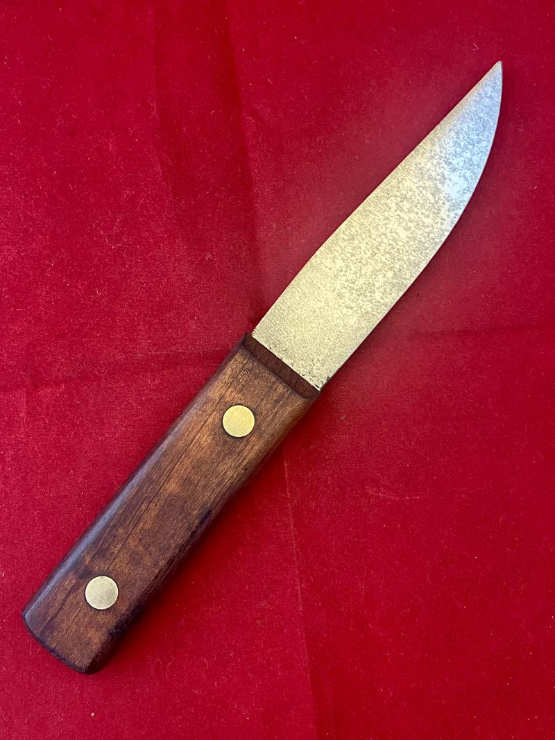 Vintage British Royal Navy Deck Knife with Leather Sheath by J. ADAMS dated 1992