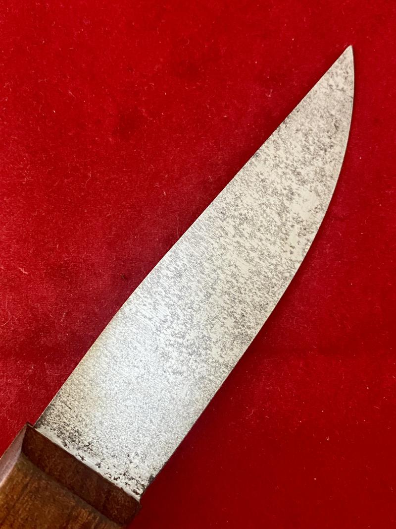 Vintage British Royal Navy Deck Knife with Leather Sheath by J. ADAMS dated 1992