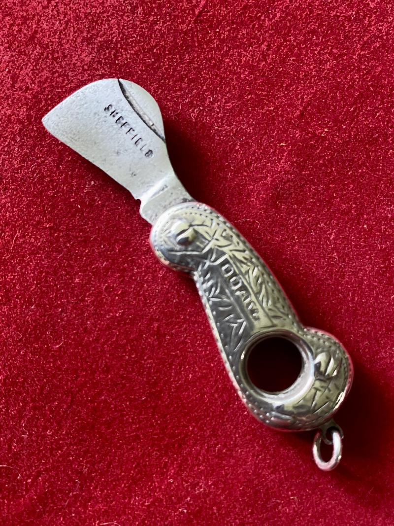 Antique Victorian silver Cigar or Cheroot Cutter by James Alexander, Birmingham c1895