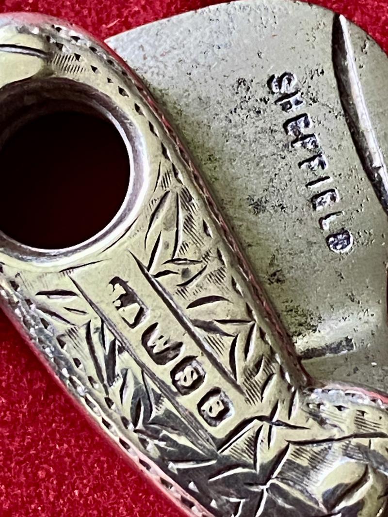 Antique Victorian silver Cigar or Cheroot Cutter by James Alexander, Birmingham c1895