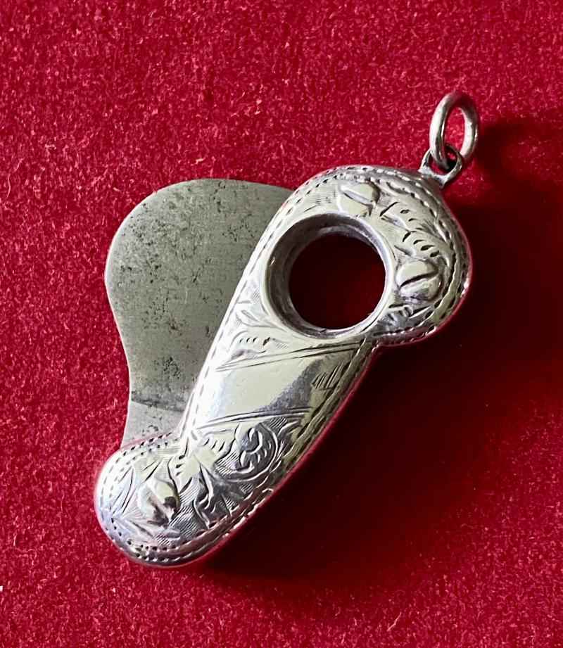 Antique Victorian silver Cigar or Cheroot Cutter by James Alexander, Birmingham c1895