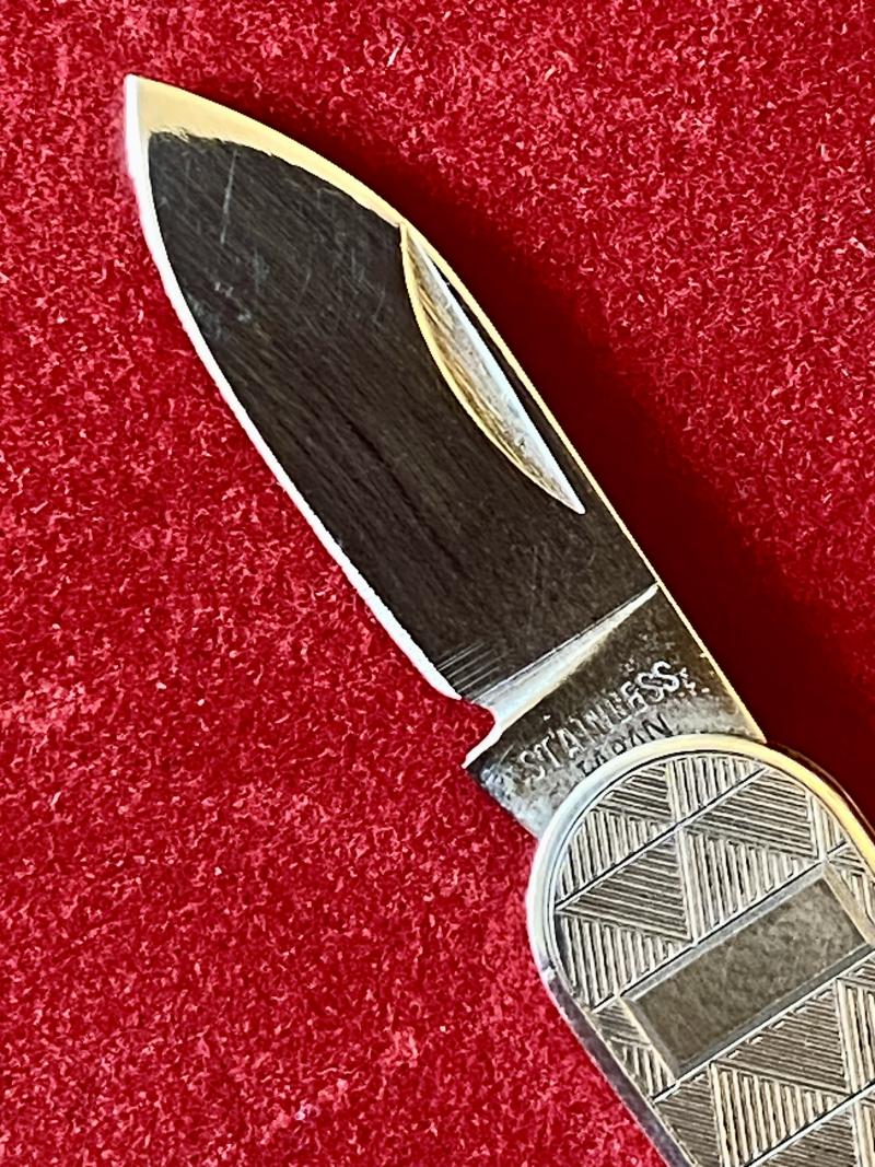 Fine Sterling Silver Single-Bladed Penknife with Silver Chain and Clasp by Ballou & Co. USA