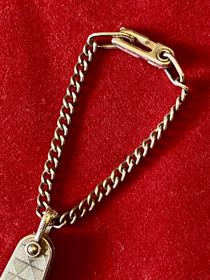 Fine Sterling Silver Single-Bladed Penknife with Silver Chain and Clasp by Ballou & Co. USA