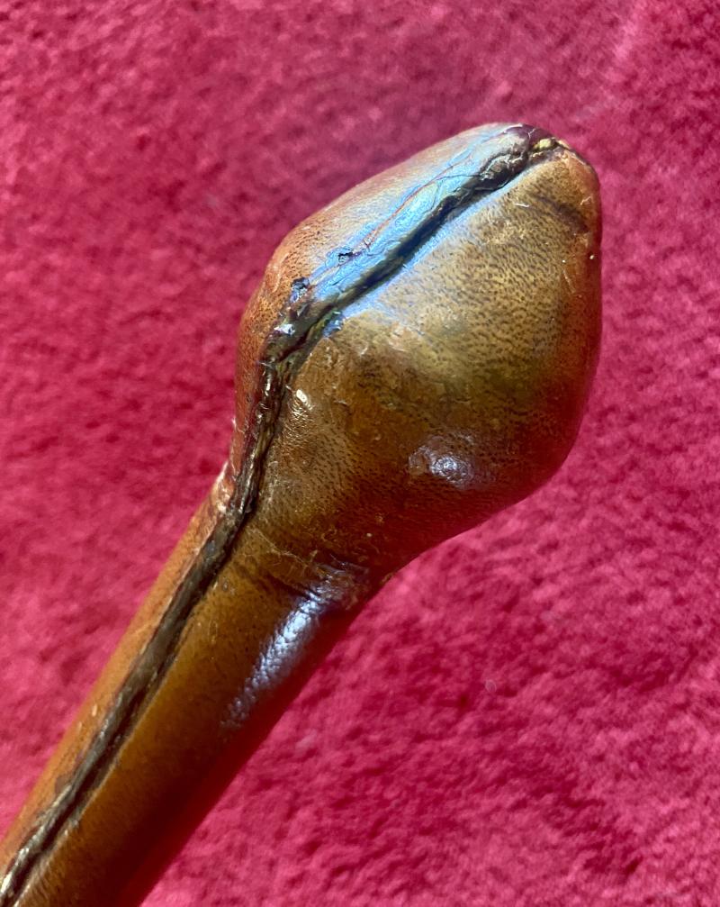 WW1 British Officers Weighted Leather Covered Riding Crop