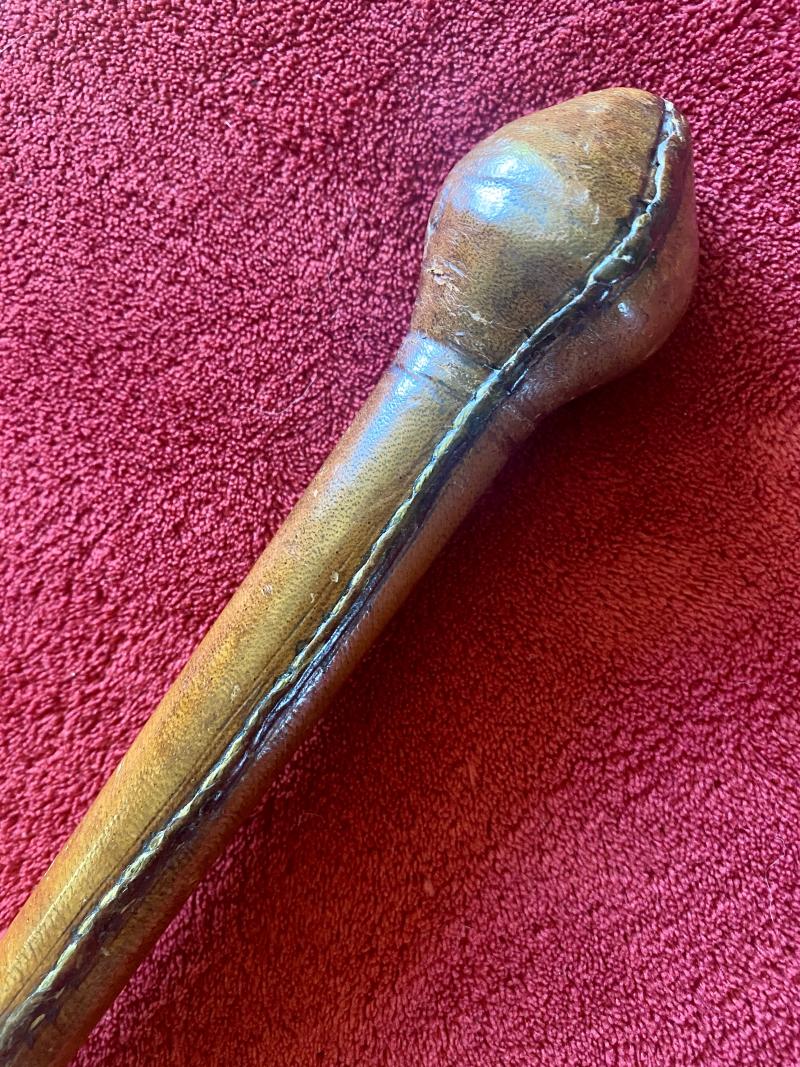 WW1 British Officers Weighted Leather Covered Riding Crop