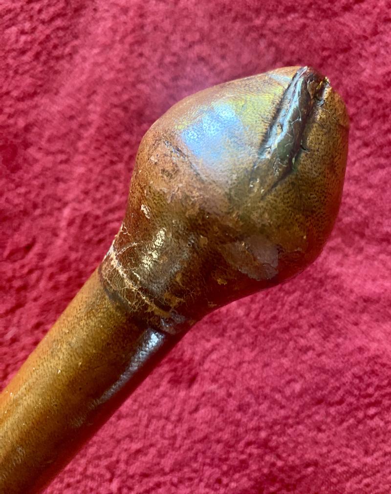 WW1 British Officers Weighted Leather Covered Riding Crop