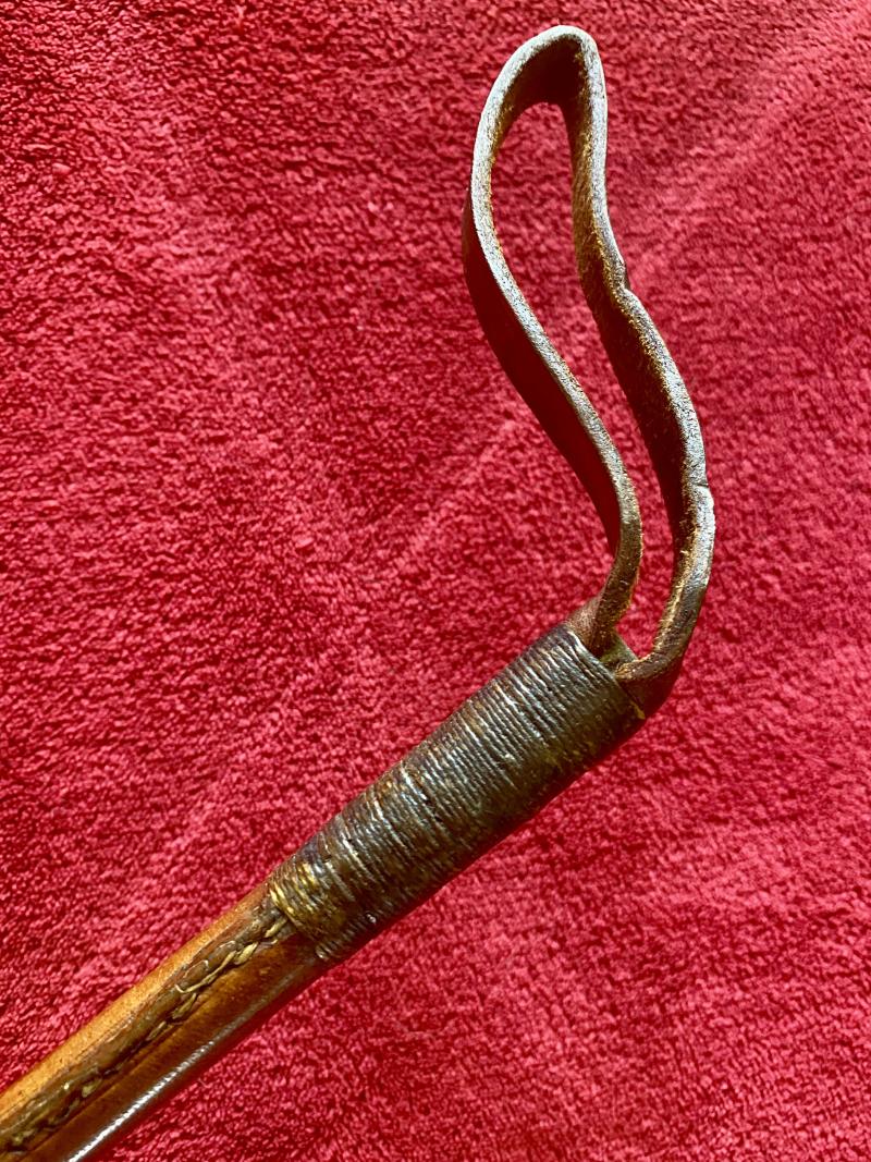 WW1 British Officers Weighted Leather Covered Riding Crop
