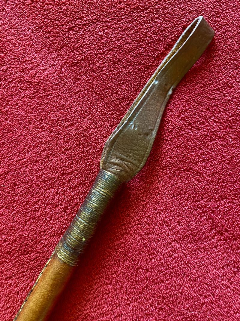 WW1 British Officers Weighted Leather Covered Riding Crop