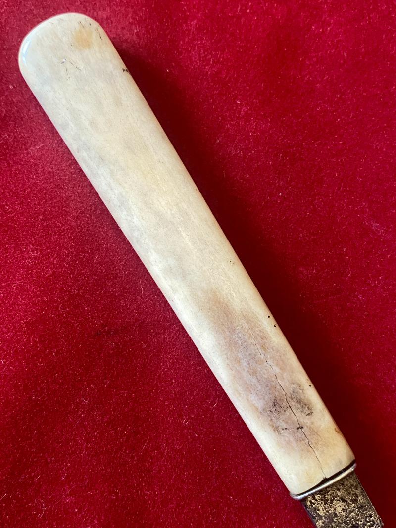 Antique Victorian Medical Surgical Blood Letting Fleam Knife with Bone Handle by S & D