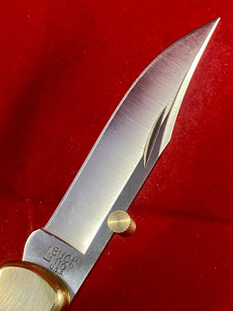 Mint BUCK 110 Lockback Knife with Scarce “Idaho” Mark dating it to 2005