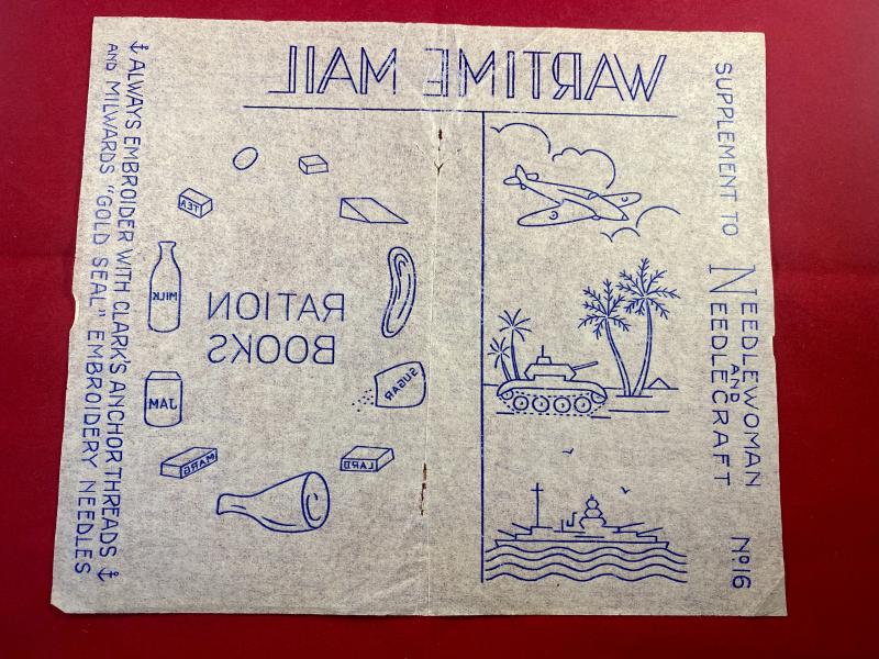 Scarce WW2 Issue of Needlewoman and Needlecraft Magazine Supplement - Wartime Mail No.16 - 1943